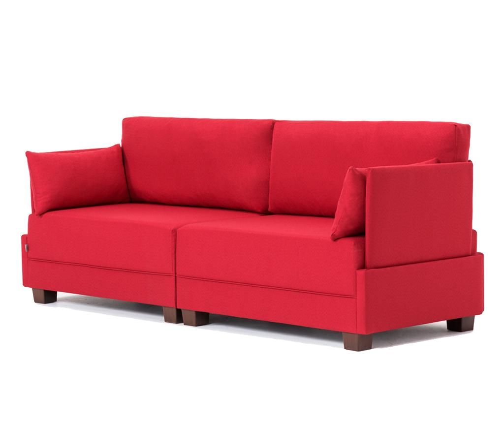 Canapea 3 locuri Balcab Home, Fly Red, 210x75x75 cm - Balcab Home, Rosu