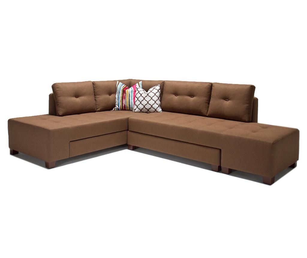 Coltar extensibil stanga Manama Brown - Balcab Home, Maro