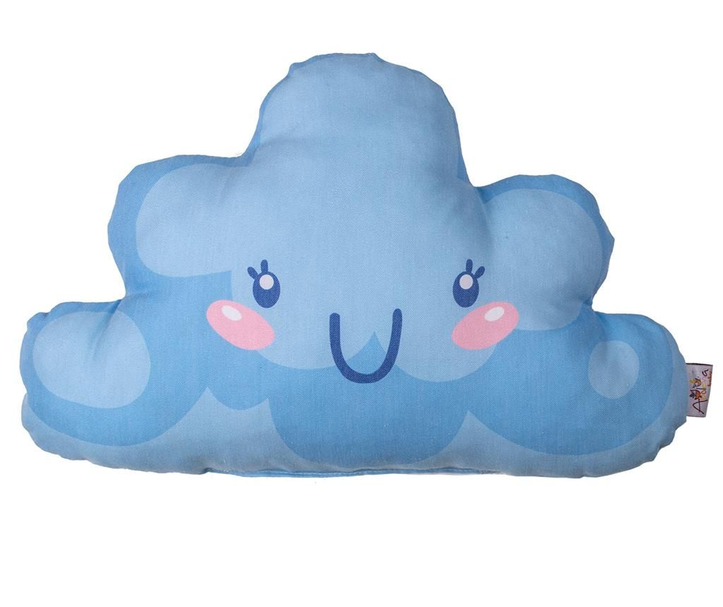 Perna decorativa Fluffy Cloud Blue 21x40 cm