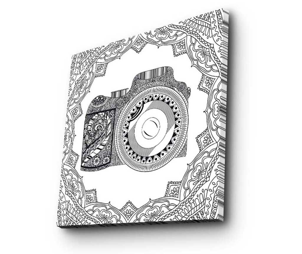 Tablou DIY Mandala Camera 45×45 cm – My Design, Alb