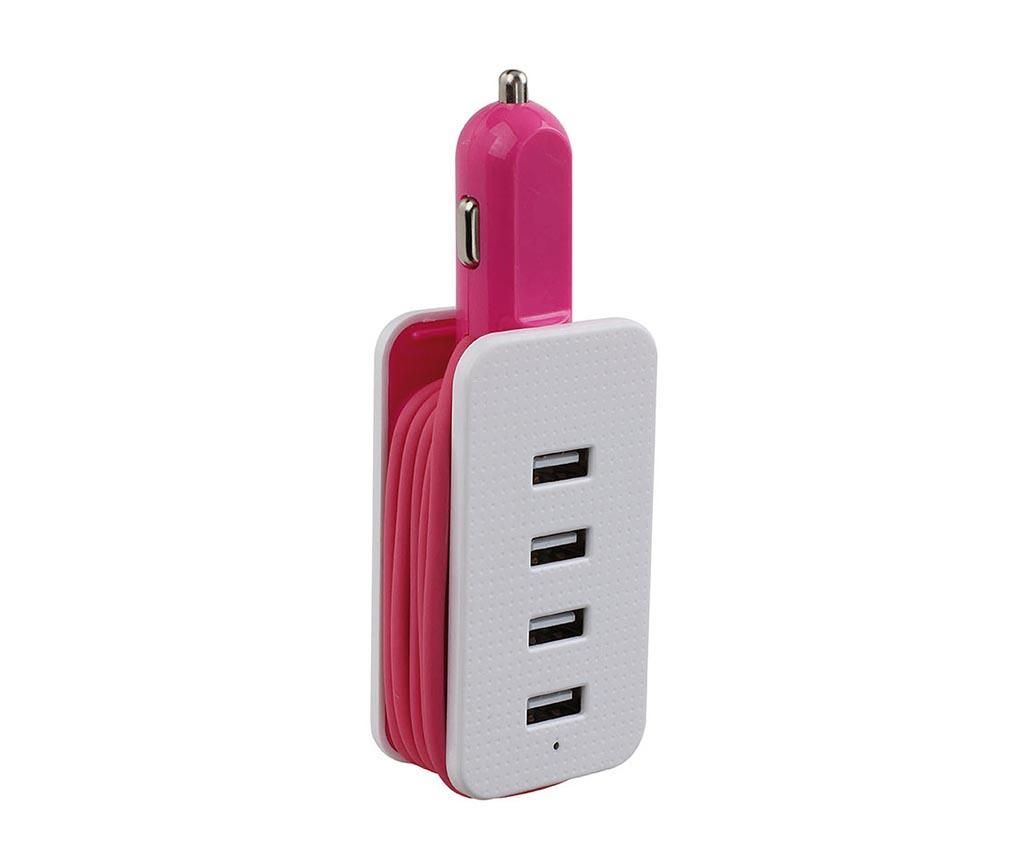 Incarcator auto USB Flien Pink - Clip Sonic Technology, Roz