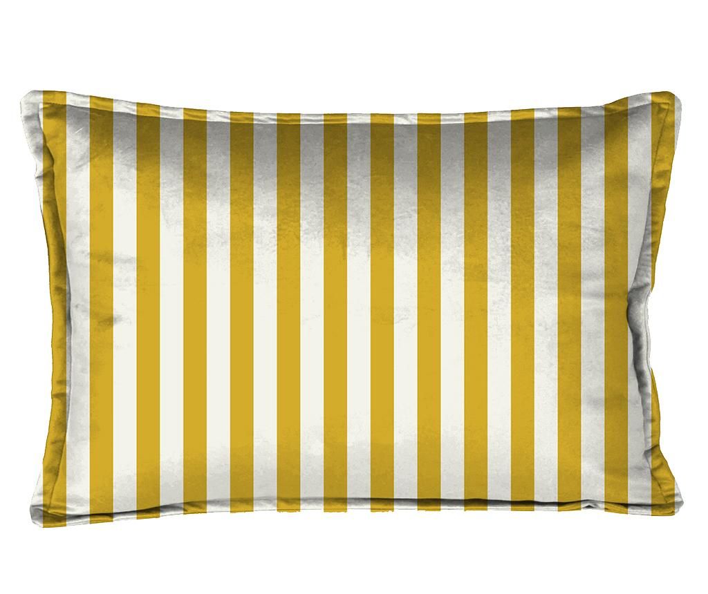 Perna decorativa Tight Strips 35×50 cm – Really Nice Things, Alb,Galben & Auriu Really Nice Things imagine 2022