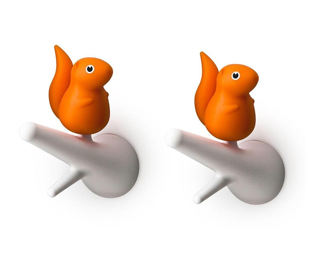 Set 2 cuiere Squirrel White Orange