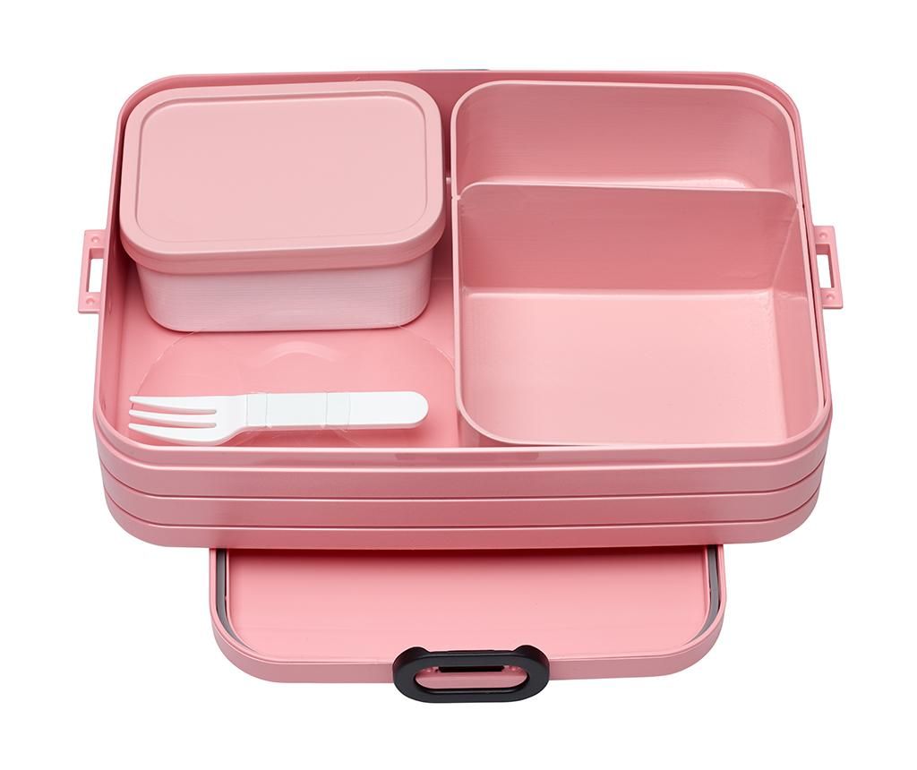 Cutie pentru pranz cu 1 tacam Bento Pink M – Rosti Mepal, Roz Rosti Mepal
