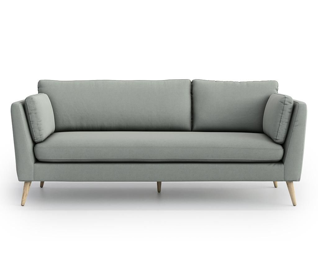 Canapea 3 locuri Optisofa, Jane Olaf Light Grey, 208x88x92 cm - Optisofa, Gri & Argintiu