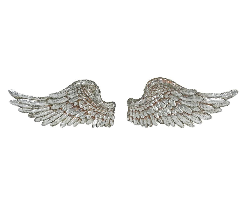 Set 2 decoratiuni de perete Angel Wings Silver M - Originals