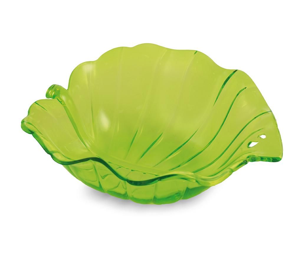 Bol pentru salata Villa D\'este, Leaf, plastic, 12x28x12 cm - Villa D\'Este, Verde