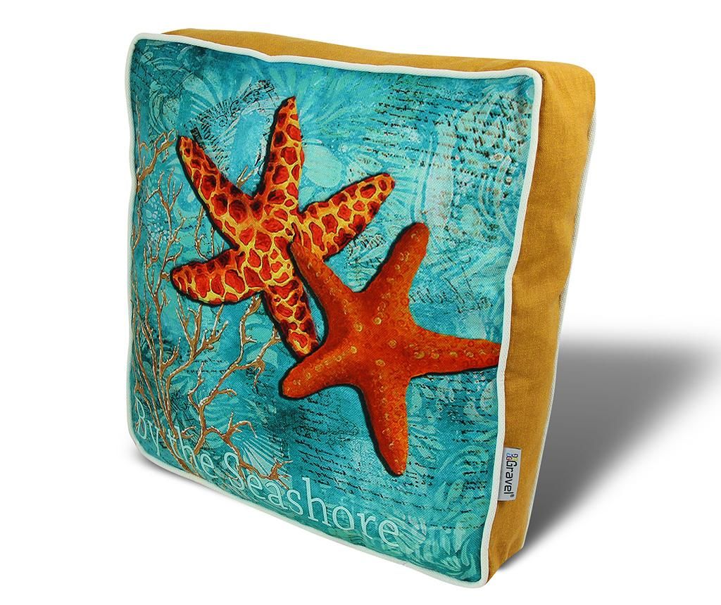 Perna de sezut Gravel, Starfish, bumbac, poliester, 42×42 cm – Gravel, Multicolor Gravel pret redus