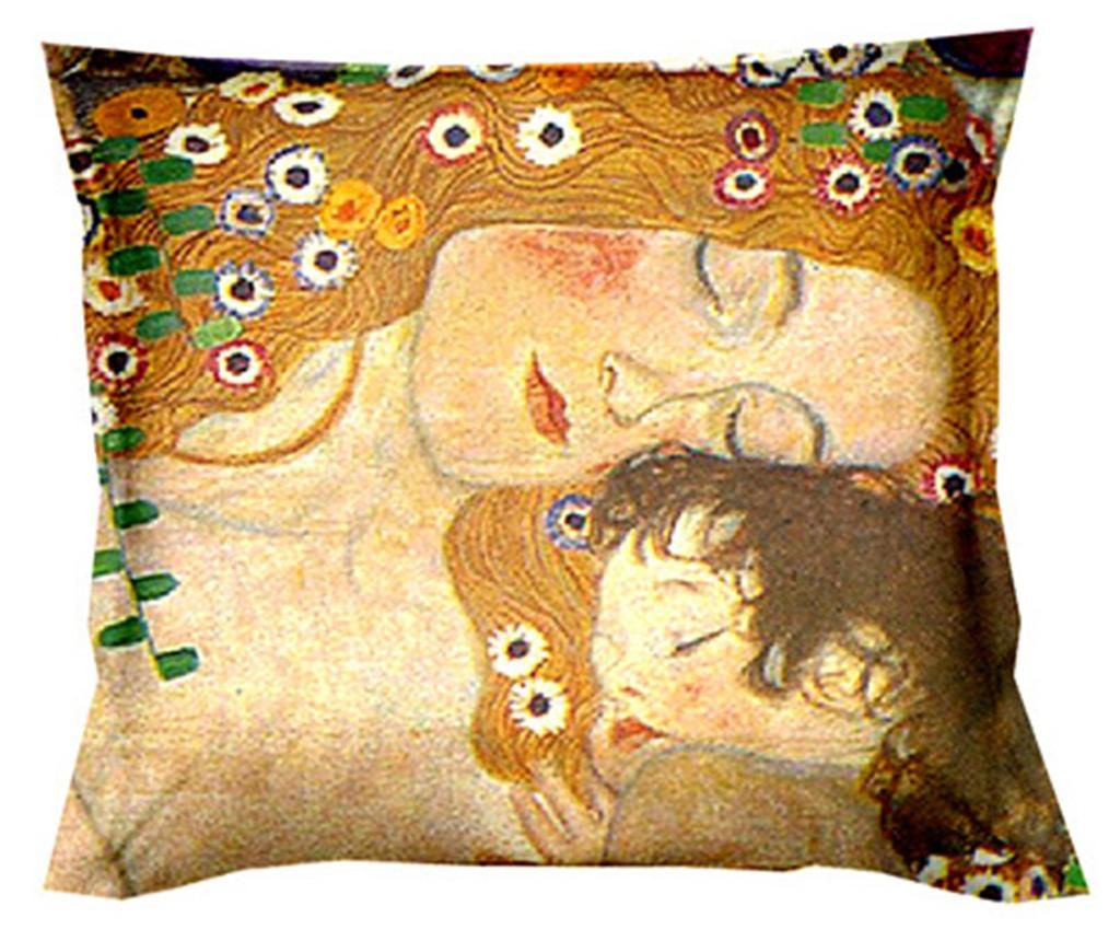 Perna decorativa Polo Ovest, Klimt Mother and Child, bumbac imprimat digital, 40x40 cm - Polo Ovest, Multicolor