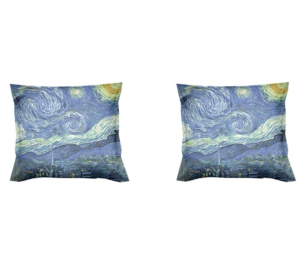 Set 2 fete de perna Van Gogh Starry Night 40x40 cm