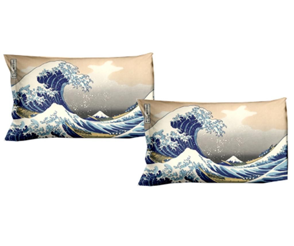 Set 2 fete de perna Hokusai The Great Wave 50x80 cm