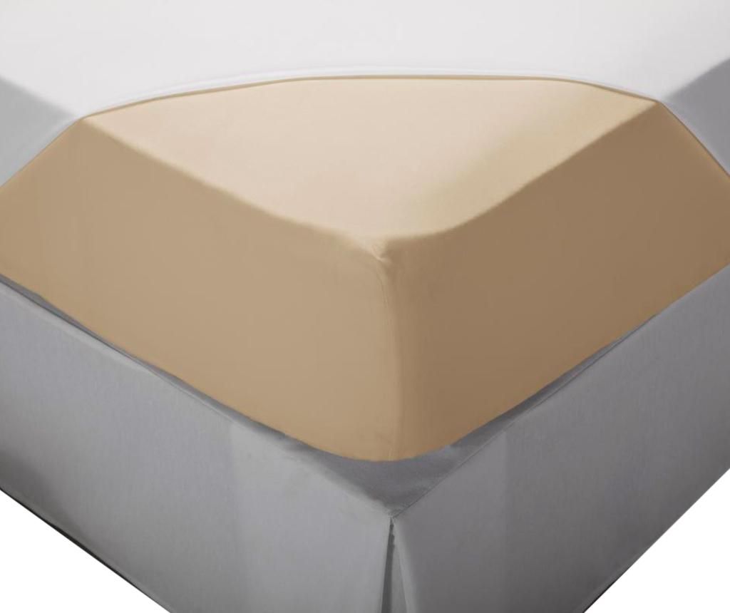Cearsaf de pat cu elastic Laraline Light Brown 150×200 cm – Pikolin, Maro