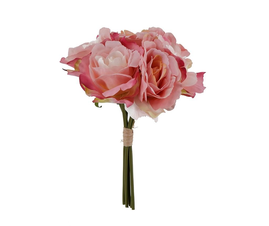 Buchet flori artificiale Rose - Moycor, Roz