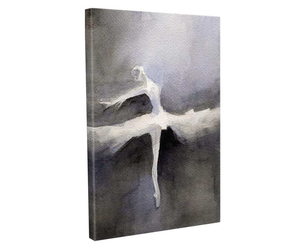 Tablou Free Woman 30x40 cm - Majestic, Gri & Argintiu