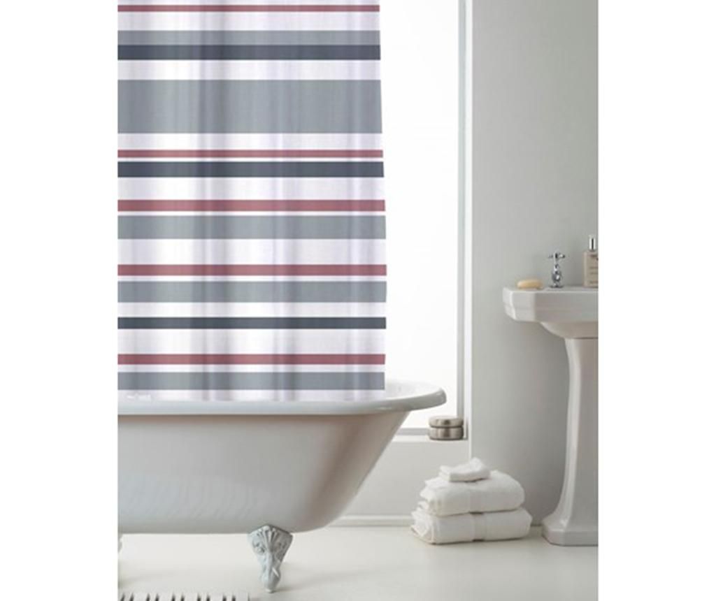 Perdea de dus Ace Stripe Pink Grey 180x180 cm