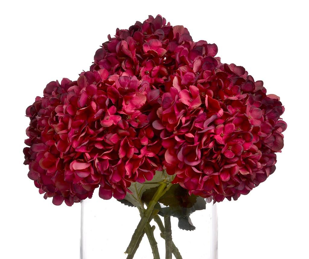 Floare artificiala Ruby Hydrangea - Hill Interiors, Rosu