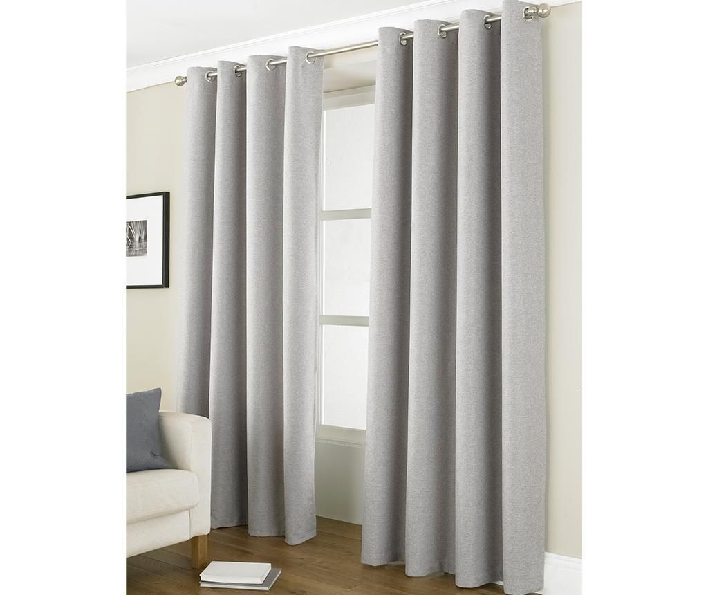 Set 2 draperii Linea Blackout Grey 229x229 cm