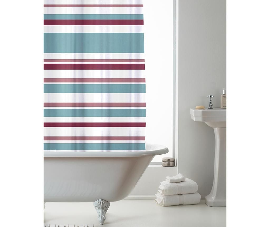 Perdea de dus Ace Stripes Powdered Teal 180x180 cm