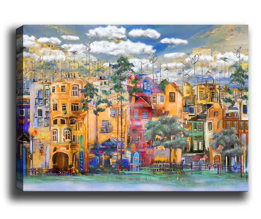 Tablou Tablo Center, Colourful City, canvas imprimat din bumbac, 50×70 cm – Tablo Center, Multicolor Tablo Center imagine 2022