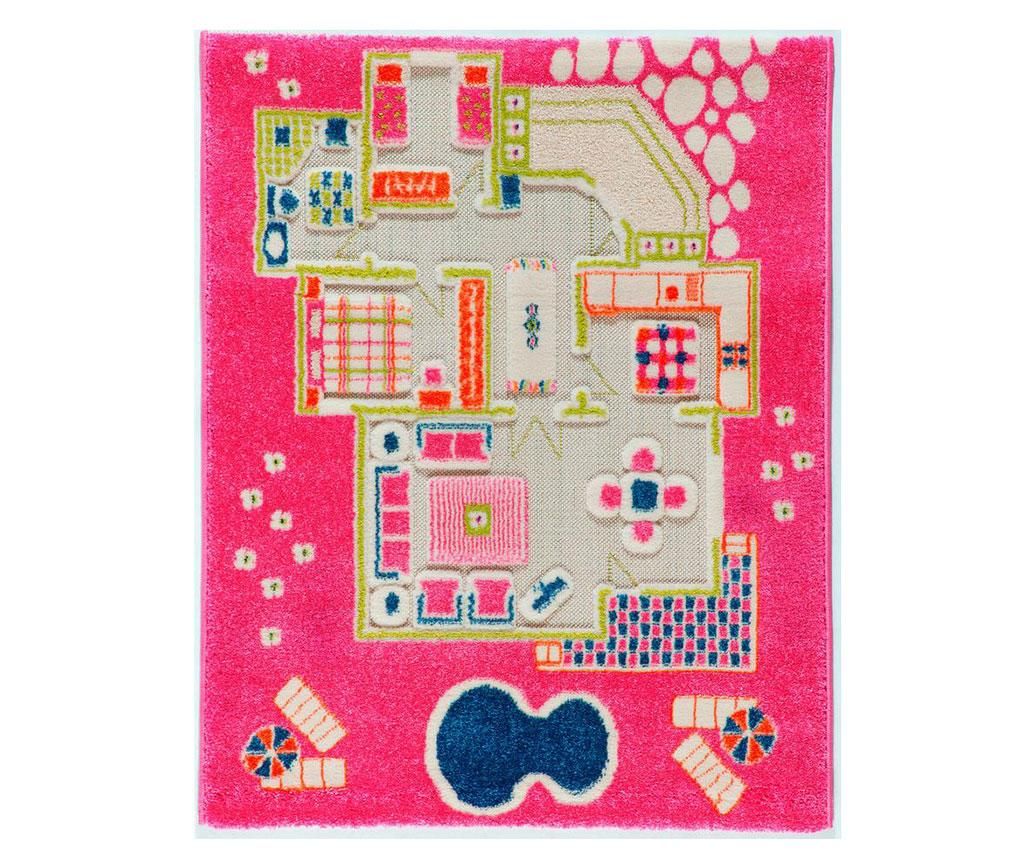 Covor de joaca Playhouse S 3D Pink 80x113 cm