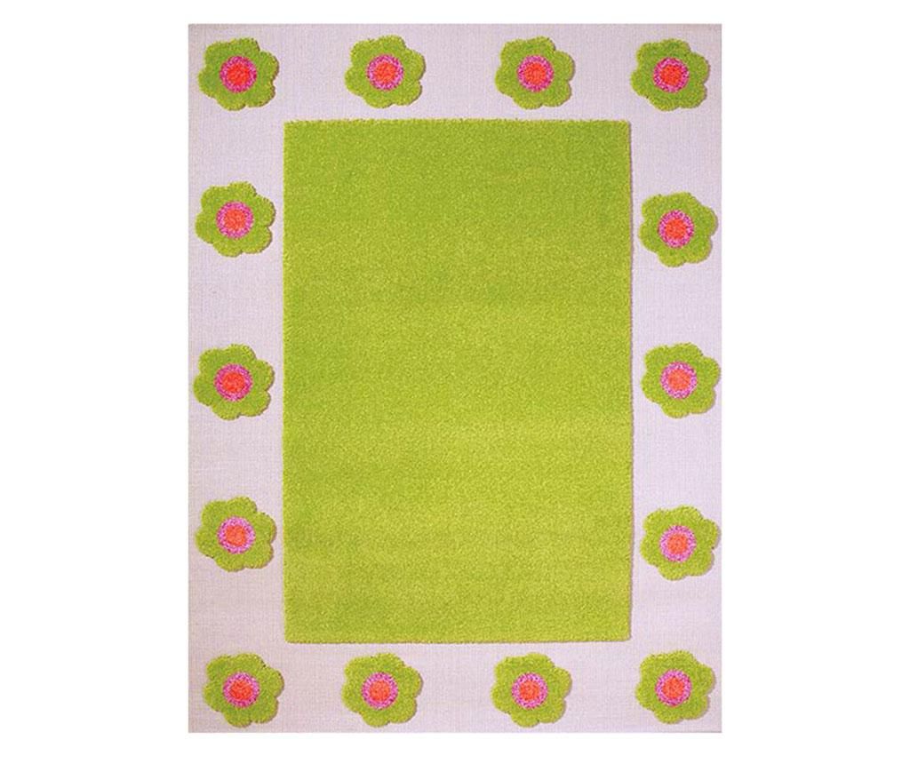 Covor Ivi, Mina Border 3D Green, 134x180 cm, polipropilena - Ivi, Verde