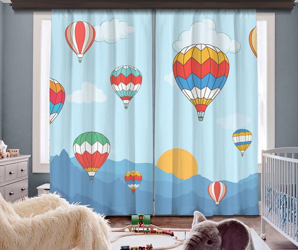 Set 2 draperii Air Baloon 140×260 cm – Cipcici, Multicolor