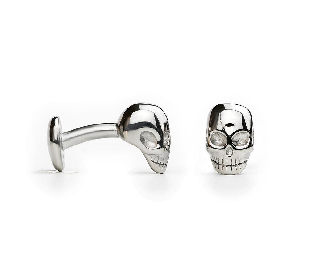 Butoni camasa Skull Silver - Monomen, Gri & Argintiu imagine