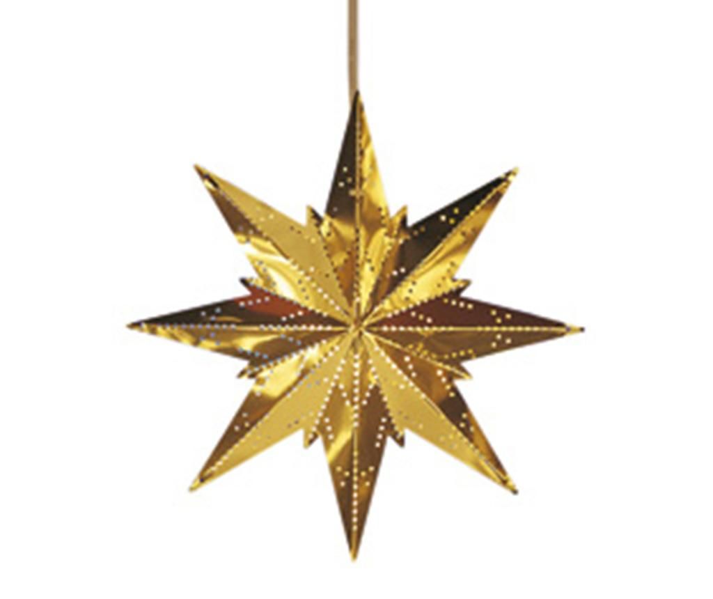 Decoratiune luminoasa Brass Star - Best Season, Galben & Auriu