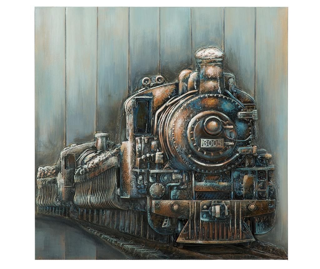 Tablou Train Ella 80x80 cm - Mauro Ferretti, Multicolor