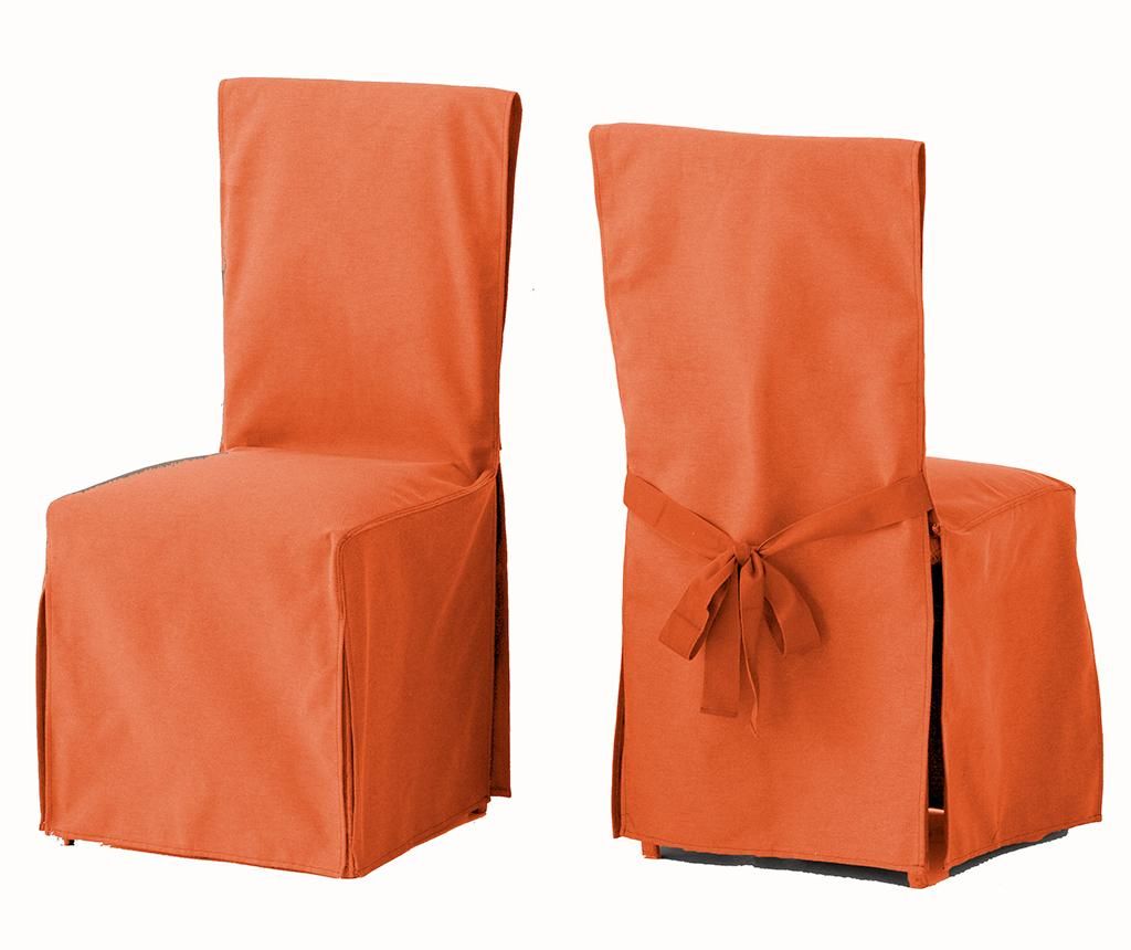 Set 2 huse pentru scaun Lona Liso Dark Orange