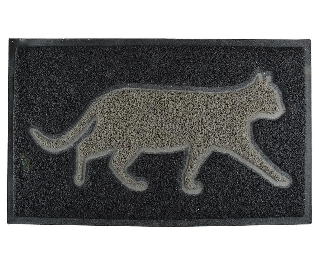 Covoras de intrare Black Cat 45x75 cm - Esschert Design, Negru