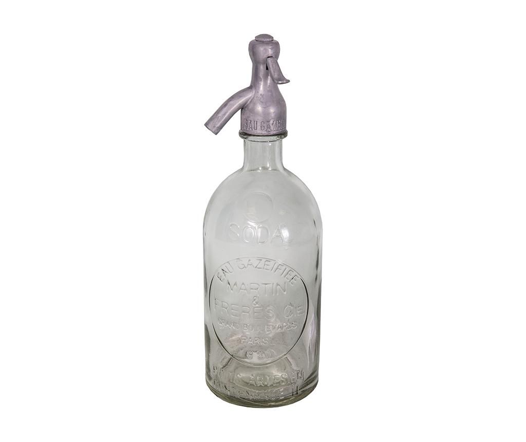 Sticla decorativa cu capac Termi - Antic Line, Gri & Argintiu