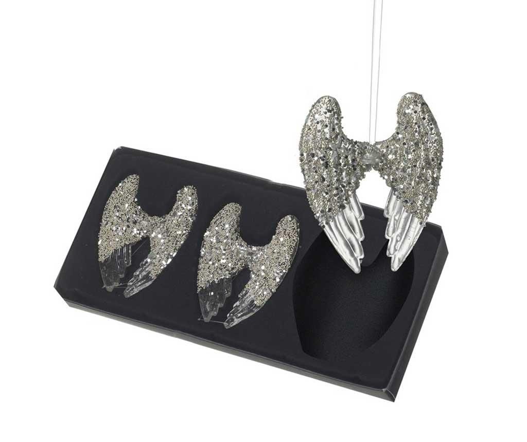 Set 3 decoratiuni suspendabile Glitter Wings