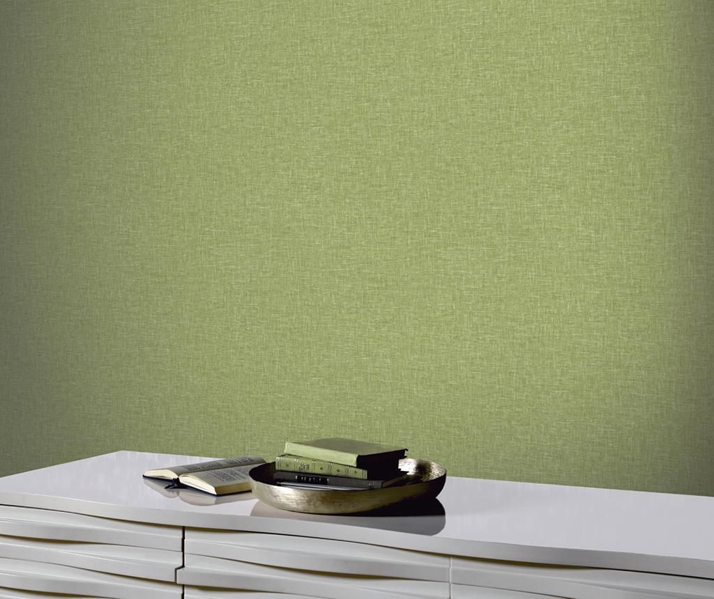 Tapet Linen Texture Moss Green 53x1005 cm - Arthouse, Verde