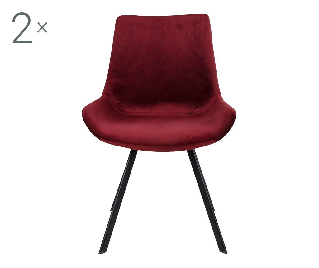 Set 2 scaune Drammen Velvet Red