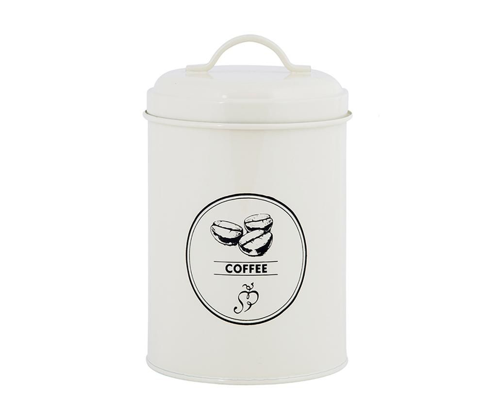 Recipient cu capac pentru cafea Colin 1.275 L – Esschert Design, Alb Esschert Design