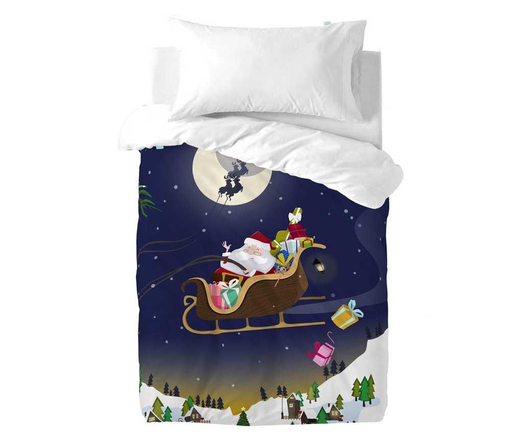 Set de patut Mr. Fox, Merry Christmas Uni, bumbac, 100x120 - Mr. Fox, Multicolor