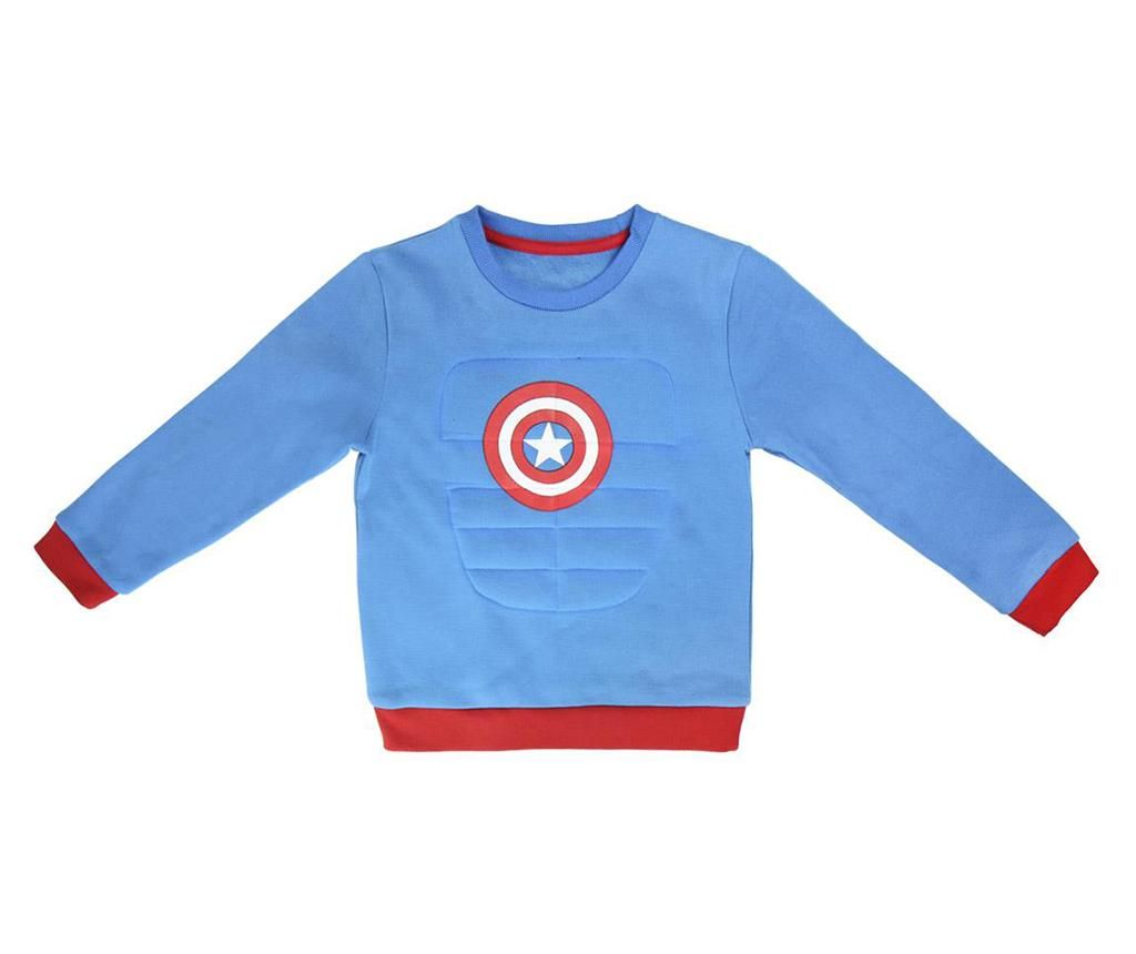 Bluza cu maneca lunga pentru copii Avengers Capitan America 5 ani