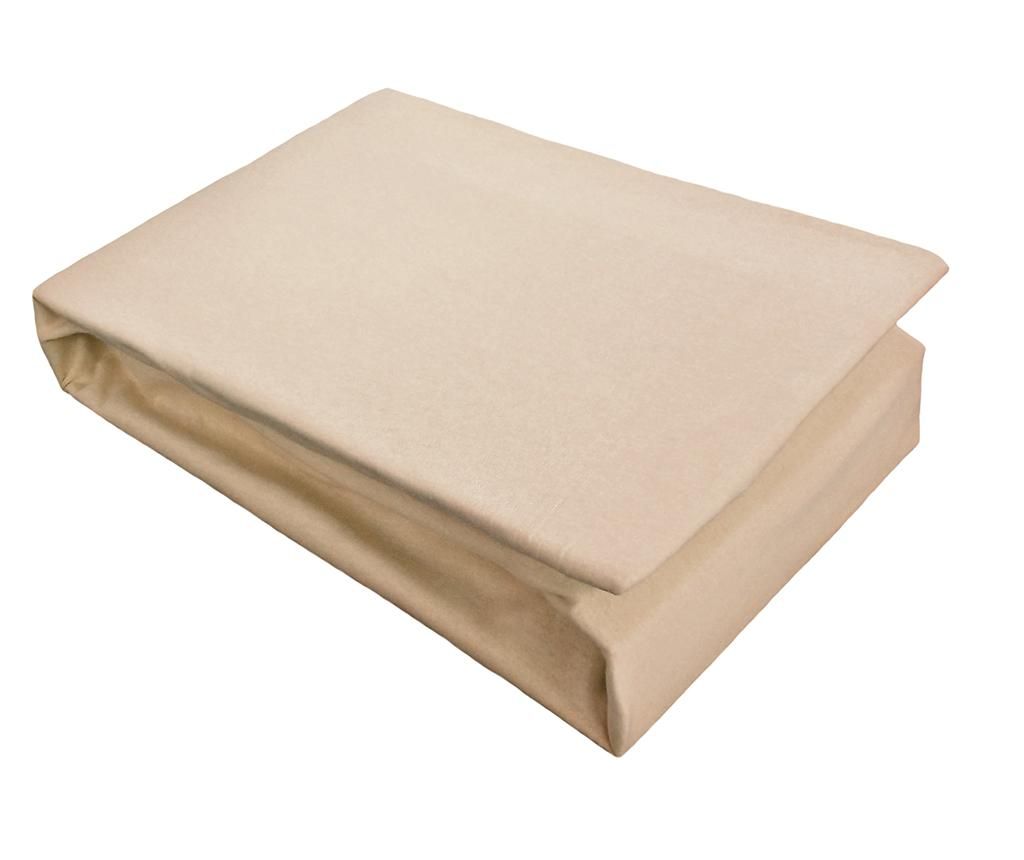 Cearsaf de pat cu elastic Jersey Cream 160x200 cm