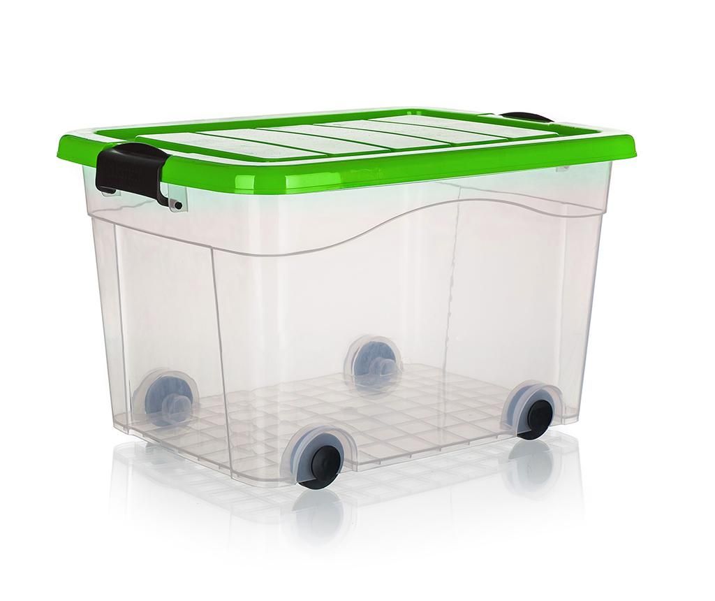 Cutie cu capac pentru depozitare Pyr Green 40L – Brilianz, Verde Brilianz