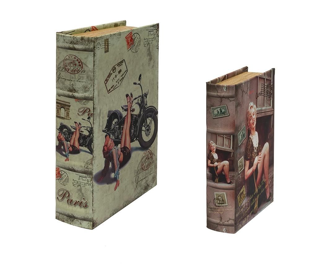Set 2 cutii tip carte Giorgio – Novita Home, Multicolor Novita Home imagine 2022