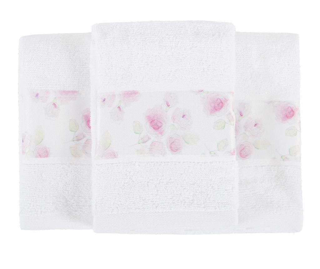 Set 3 prosoape de baie Almada Roses 30x50 cm