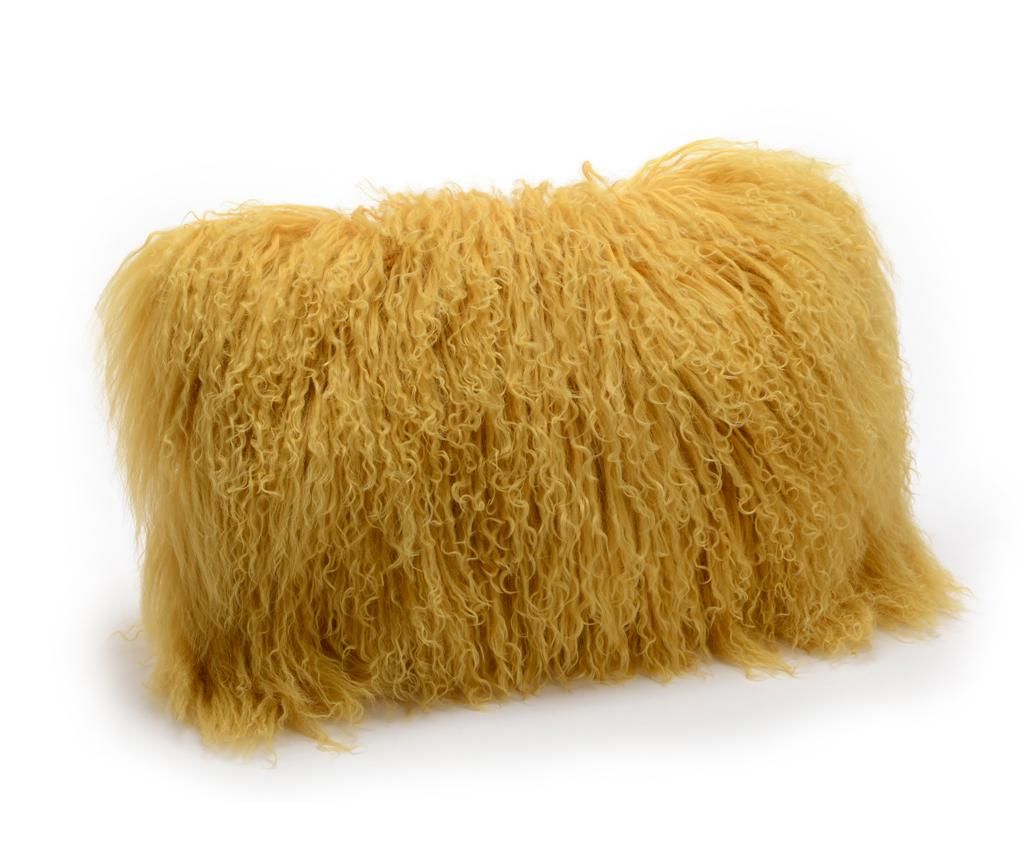 Perna decorativa Mustard Fluff 30x50 cm