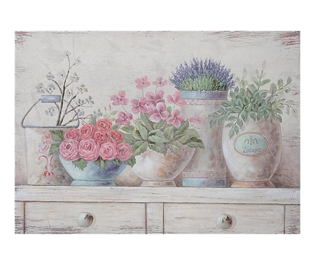 Tablou Rustic Flowers 35.5x51 cm