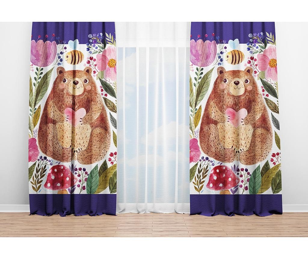 Set 2 draperii Bear 140x240 cm