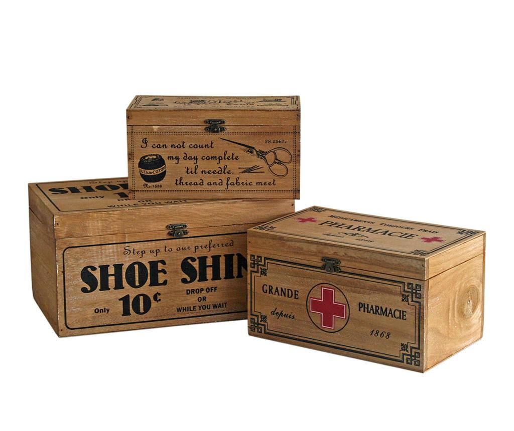 Set 3 cutii cu capac Sinope – Originals, Maro Originals