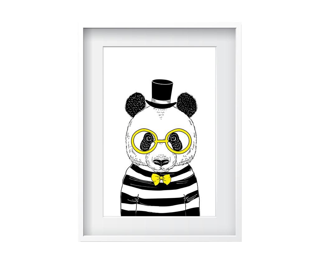 Tablou Hipster Panda 24x29 cm