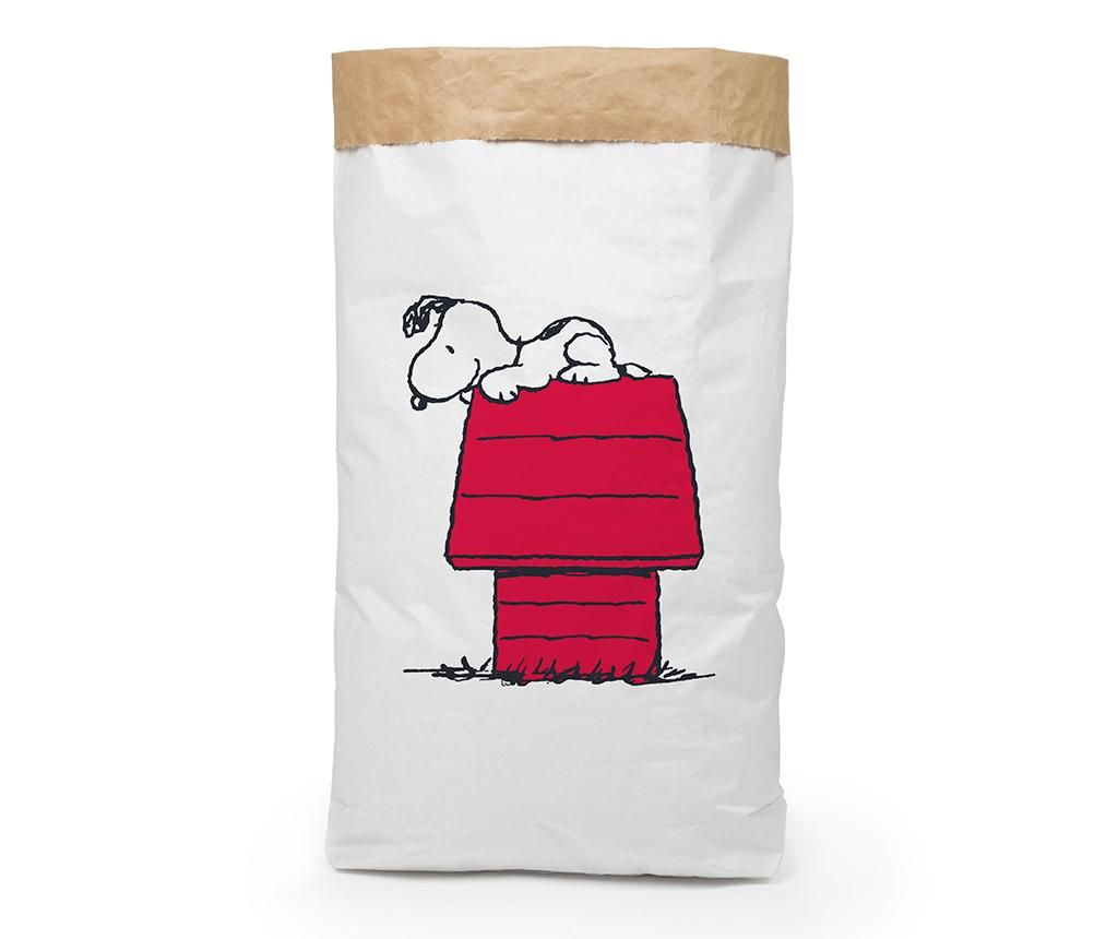 Sac de hartie Snoopy House - The Wild Hug, Alb