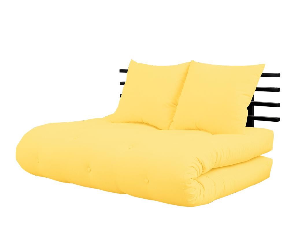 Sofa extensibila Shinsano Black and Yellow - Karup Design, Galben & Auriu