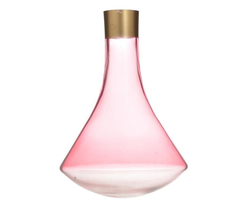 Vaza Inart, Nicos Pink, sticla, 16x16x23 cm, roz – inart, Roz inart